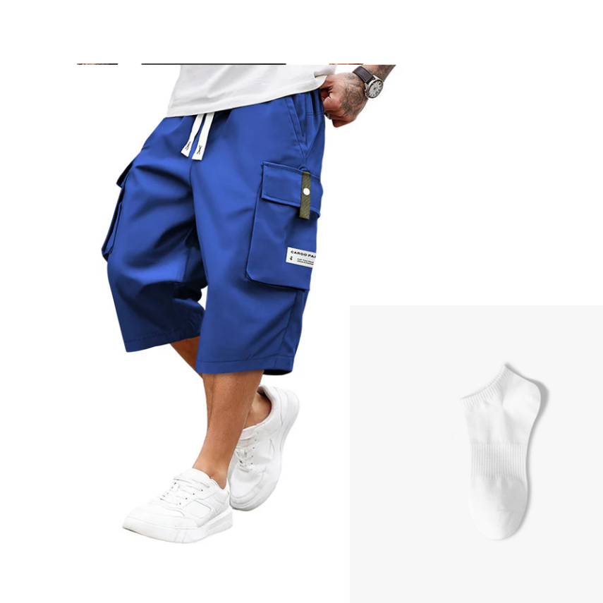 ⏳LAST DAY SALE 50% OFF !!📢Men's Casual Drawstring Capri Cargo Pants