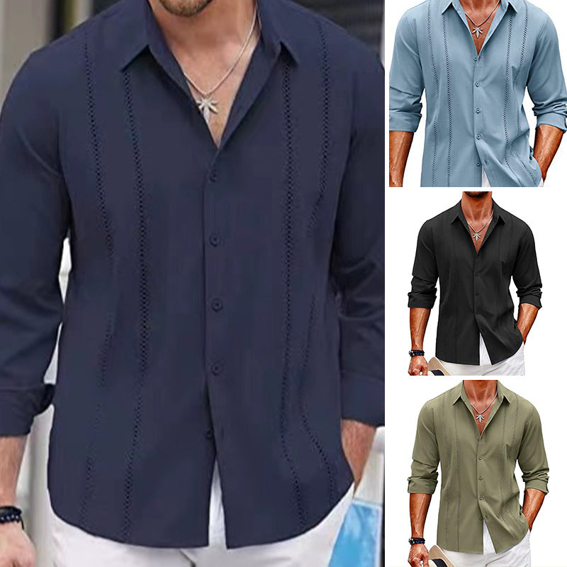 Men's single colour long sleeve top