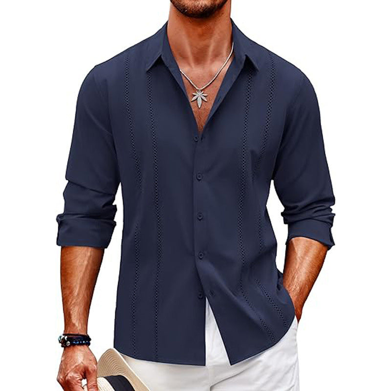 Men's single colour long sleeve top