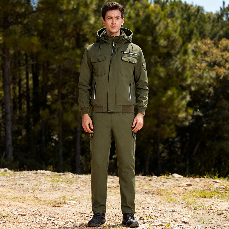 Men's Insulated Windproof Jacket & Pants Set