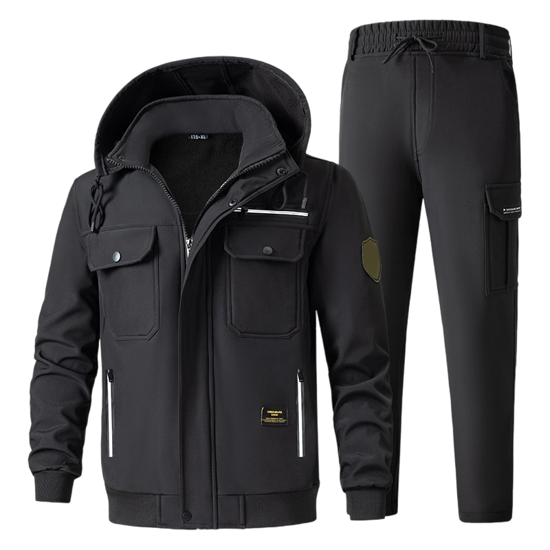 Men's Insulated Windproof Jacket & Pants Set