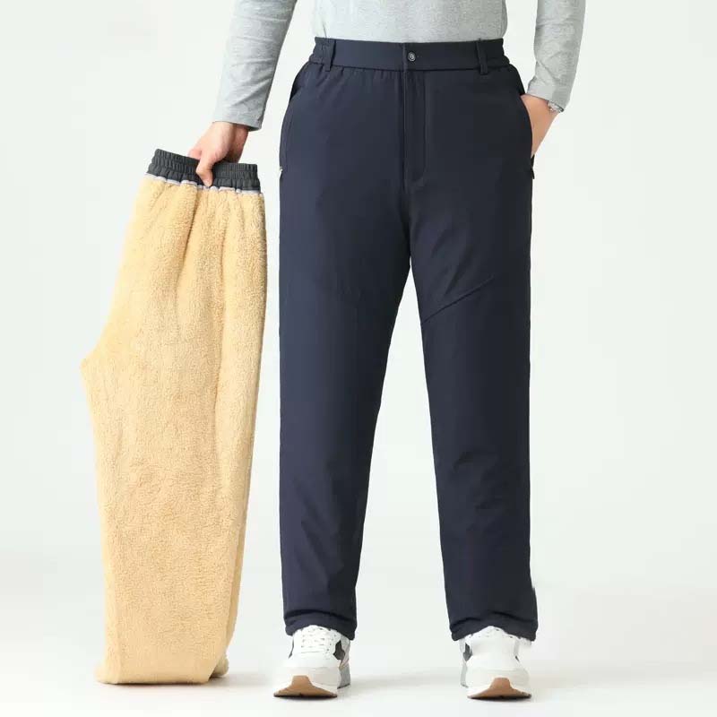 Men's Warm Pants with Zipper Pockets