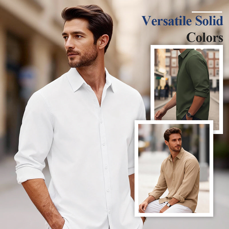 Men's Classic Long-Sleeve Button-Down Shirt