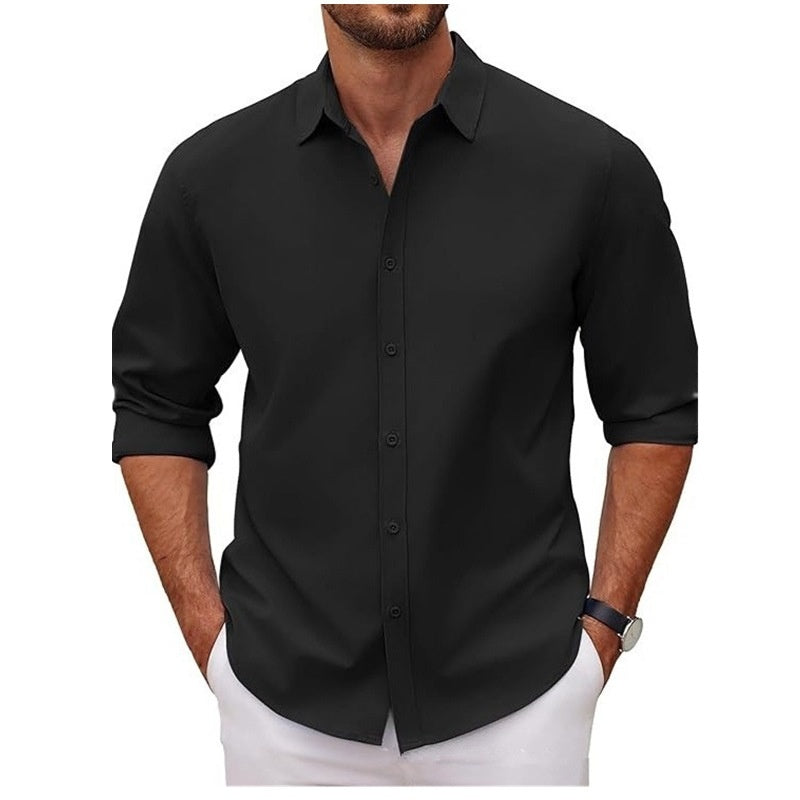 Men's Classic Long-Sleeve Button-Down Shirt