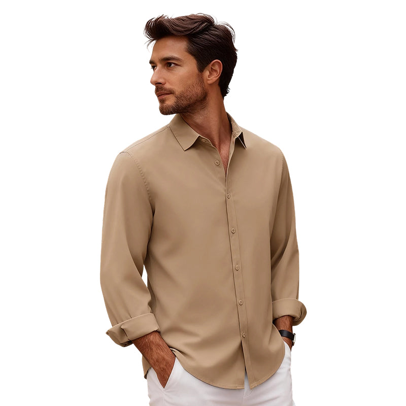 Men's Classic Long-Sleeve Button-Down Shirt