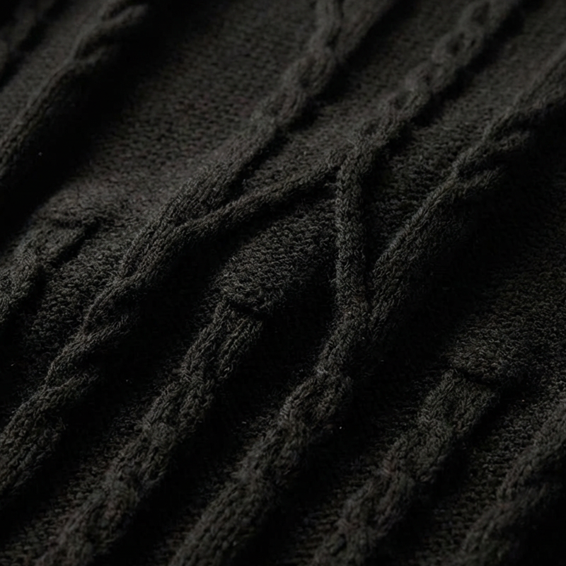 Men's Casual Cable Knit Turtleneck Pullover Sweater
