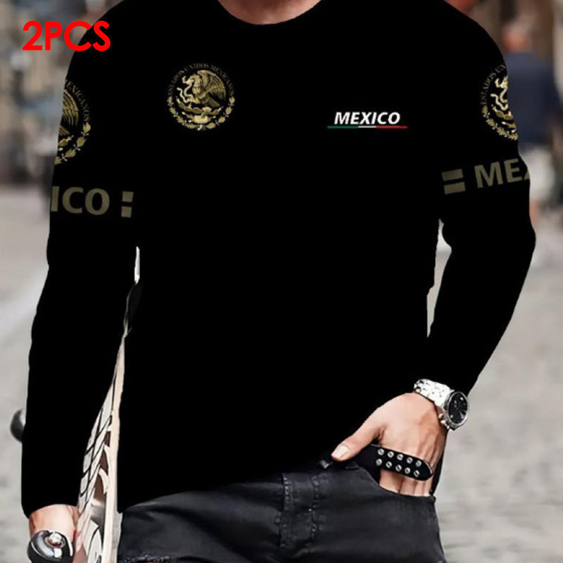 Men's Crew Neck Long Sleeve T-Shirt
