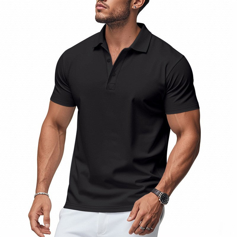 Men's Quick-Dry Short-Sleeve Lapel T-Shirt